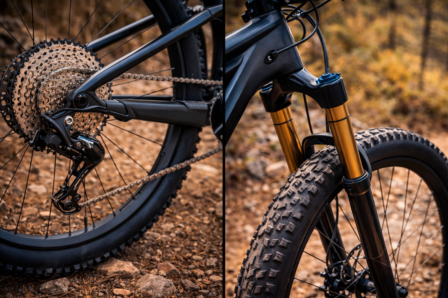 Detail horského bicykla